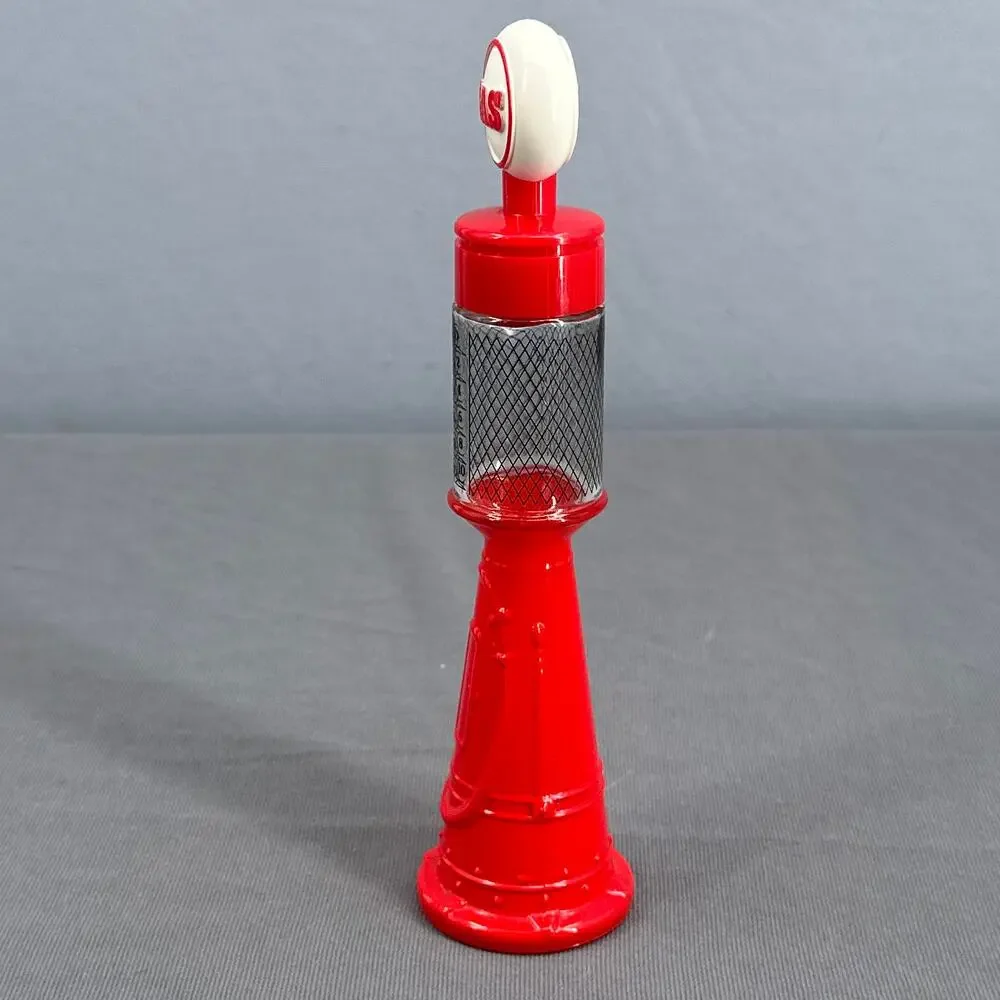 VTG Avon Remember When Gas Pump After Shave Bottle Red Clear 4oz Man Cave Retro